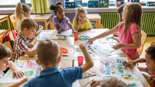 students collaborating